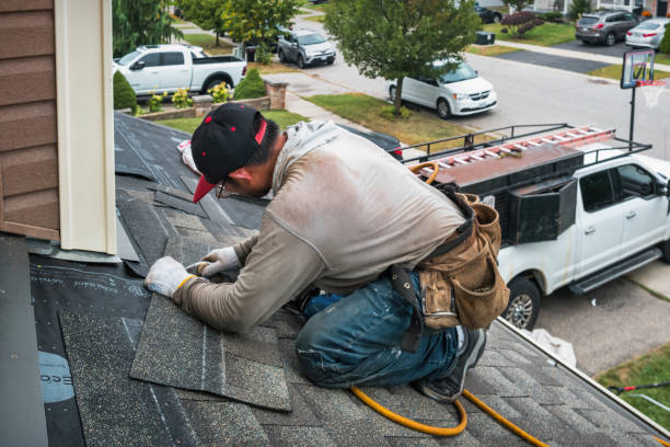 Professional Gutter Installation technician working in Bellevue, KY